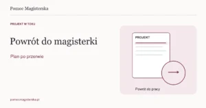 Dokument projektu i symbol ponownego rozpoczęcia pracy - ilustracja do poradnika