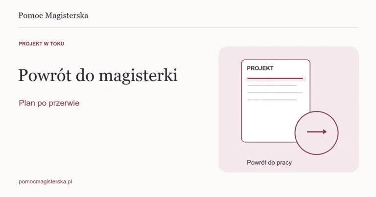 Dokument projektu i symbol ponownego rozpoczęcia pracy - ilustracja do poradnika