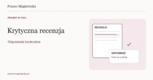 Dokument recenzji i karta odpowiedzi punkt po punkcie - ilustracja do poradnika