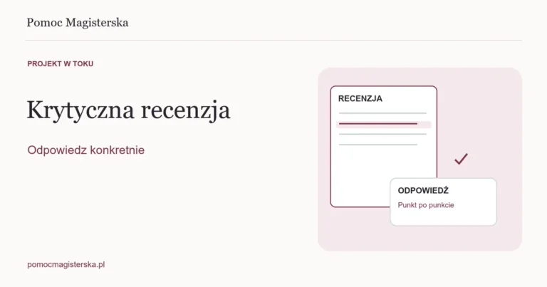 Dokument recenzji i karta odpowiedzi punkt po punkcie - ilustracja do poradnika